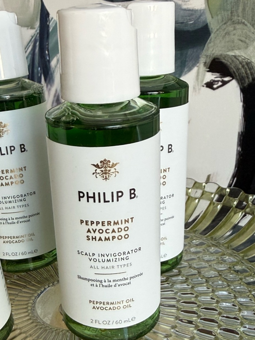*NEW*2oz *(2-PACK) Philip B Peppermint /Avocado Volumizing/Clarifying Shampoo